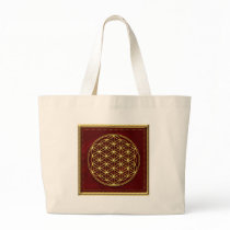 Blume des Lebens -Flower of life - Gold Tasche