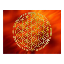 Blume des Lebens | klein red waves Postkarten