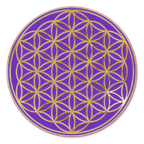 Blume des Lebens | klein / violet BG Sticker