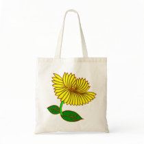 Blume flower leinentasche