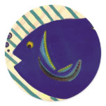 Blurple Fish (multiple products selected) Round Stickers