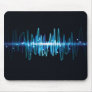 Blurry abstract audio wave light effect mousepad