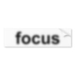 Blurry focus - Bumper Sticker bumper stickers