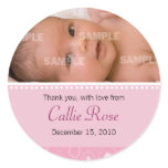 Blush Pink Gumdrop Baby Message Sticker
