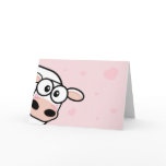 Blushing Cow and Hearts Greeting Card