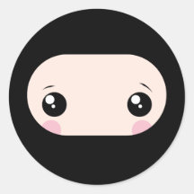 Blushing Kawaii Ninja Sticker