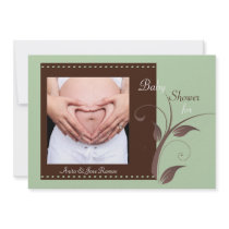 Blushing Mint - Photo Baby Shower Invitation