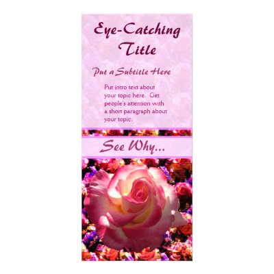 Blushing Rose Business Advert Rack Cards by wingedturtle