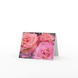 Blushing Roses  - Thank You Greeting Card
