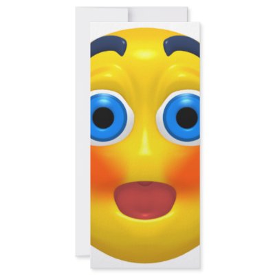 Blushing Smiley Custom Rack Card by SmileyFaceStore