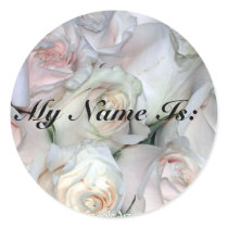 Blushing White Roses Stickers