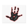 Blut Hand Abdruck blood hand mark Postkarte