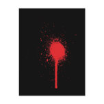 Blutspitzer blood splatter postkarten