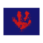 Blutspur blood splatter postkarte
