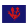 Blutspur blood splatter postkarte