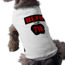 BLYN 718 Inside of Big Apple With Banner, 2 Colour Doggie Tee Shirt