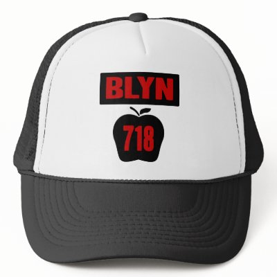 BLYN 718 Inside of Big Apple With Banner, 2 Colour Mesh Hats by birdy27
