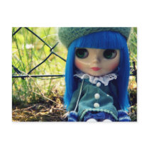 Blythe blue postkarte