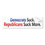 BMP Democrats Suck  Republicans Suck More bumper stickers
