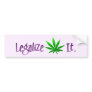 BMP Legalize It (Hemp-Marijuana) v2.0 Bumper Stickers