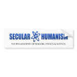 BMP Philosophy of Secular Humanism bumper stickers