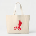 BMX 3 Transparent RED Tote Bag