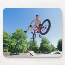 BMX Bike Stunt tail whip Mouse Pads