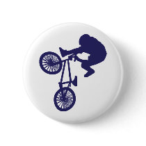 BMX Biker Pinback Button