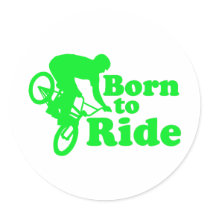 BMX Born To Ride Round Stickers