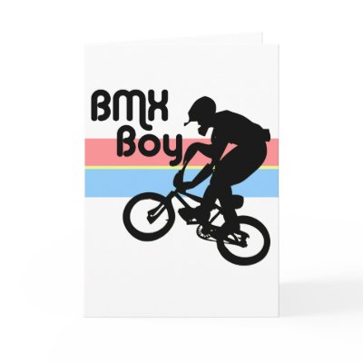BMX Boy / BMX Girl Greeting Card by tshirtypoo