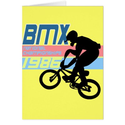 BMX Championships 1986 Greeting Card by tshirtypoo
