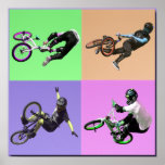 BMX Extreme Pop Art, Copyright Karen J Williams Print
