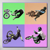 BMX Extreme Pop Art, Copyright Karen J Williams Print