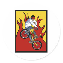 BMX Flames Sticker