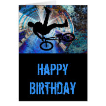 BMX in a Grunge Tunnel Greeting Card
