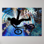 BMX in a Grunge Tunnel Print