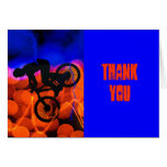 BMX in Light Crystals and Lightning Thanks Greeting Card