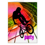 BMX in Lines and Circles Greeting Cards