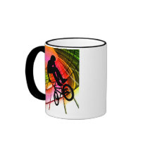 BMX in Lines & Circles Coffee Mug