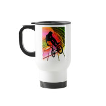 BMX in Lines & Circles Coffee Mugs