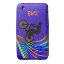 BMX on a Rainbow Road Case-Mate iPhone 3 Case