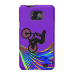 BMX on a Rainbow Road Samsung Galaxy SII Cases