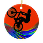 BMX on Rainbow Road Ornament