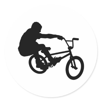 BMX Rider_3 Round Sticker by grum_l