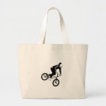 BMX Rider in Black and White Bags