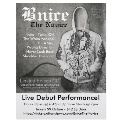 Bnice Debut Fliers Personalized Flyer by falconmek