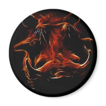 Boar coming out of the dark magnet