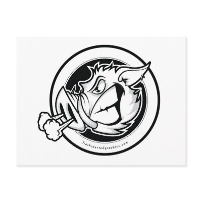 Boar head postcard by Freshroasted
