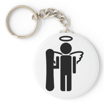 board angel. keychain by asyrum
