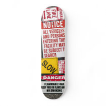 Board design made of signs skateboard